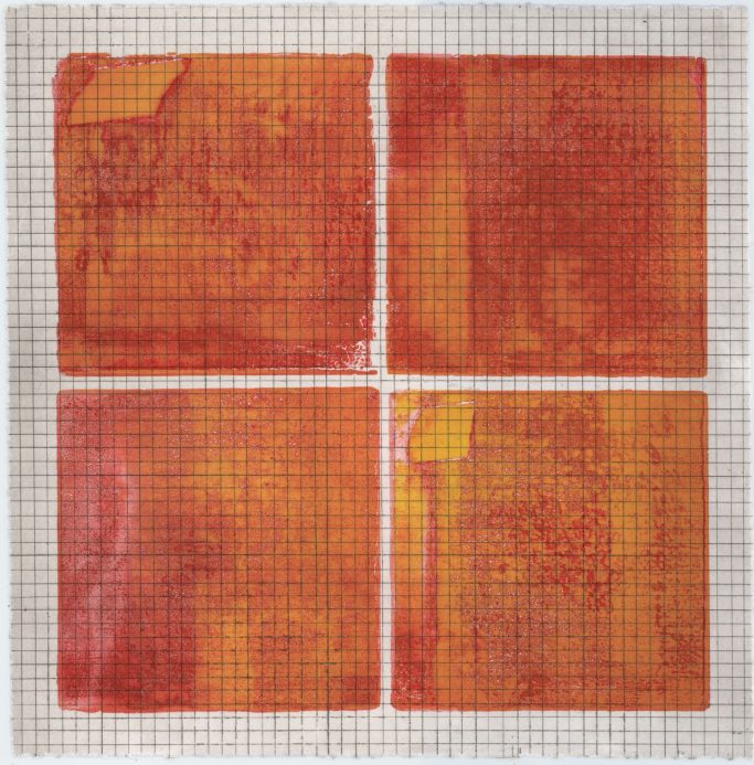 Gridded Black Under Yellow Over Red (4x)